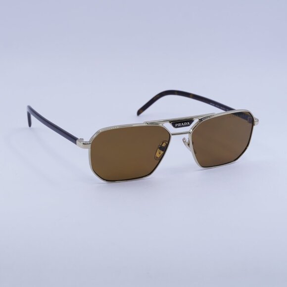 🕶️ New Prada PR58YS ZVN5Y1 Polarized Sunglasses - Pale Gold Frame - Picture 5 of 10